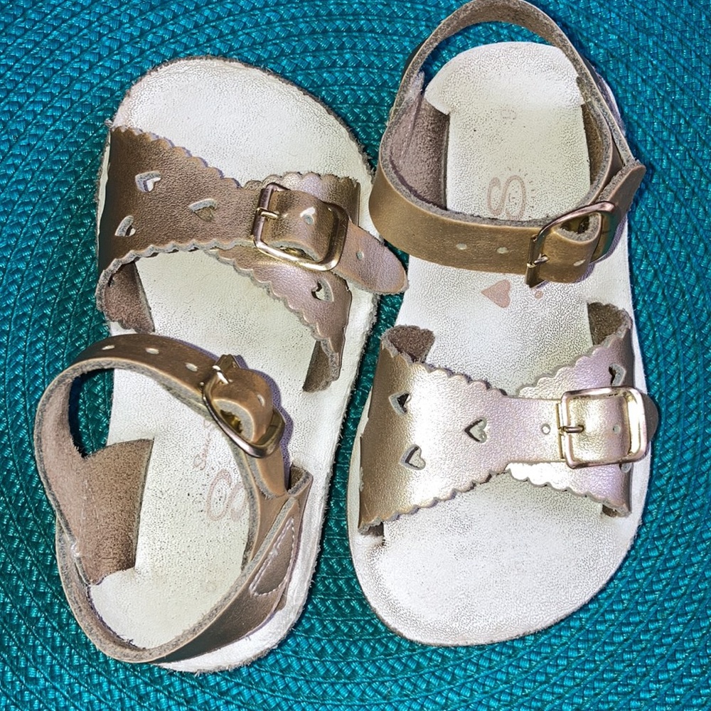 Gold Sun-San Sweet Sandals Size 6 Toddler